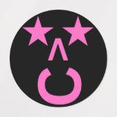 トレンディーステッカー（黒） ラベル (デザイン2)