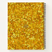 トレンディーステンドグラス黒金ゴールド ノートブック (裏面)