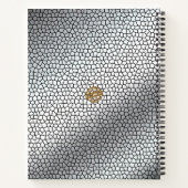 トレンディーステンドグラス黒銀 ノートブック (裏面)