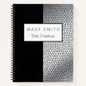 トレンディーステンドグラス黒銀 ノートブック (正面)