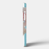 トレンディーストライプのボホシックモノグラームフローラ Case-Mate iPhoneケース (裏面 / 左)