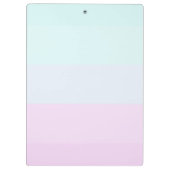 トレンディーストライプの、水彩花パーソナライズされた- クリップボード (裏面)