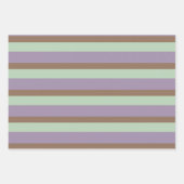トレンディーストライプパレットのミュートのパターン ラッピングペーパーシート (正面3)