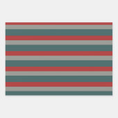 トレンディーストライプパレットのミュートのパターン ラッピングペーパーシート (正面3)