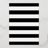 トレンディーストライプフローラブライダルシャワー実在 箔招待状 (裏面)