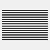 トレンディーストライプ白黒無地の色 ラッピングペーパーシート (正面2)