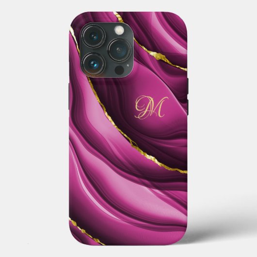 トレンディーストーンアスタイリッシュクパープル金ゴールド Case-Mate iPhoneケース (裏面)