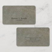 トレンディーストーングレープレーンクリエイティブ モダン 名刺 (正面/裏面)