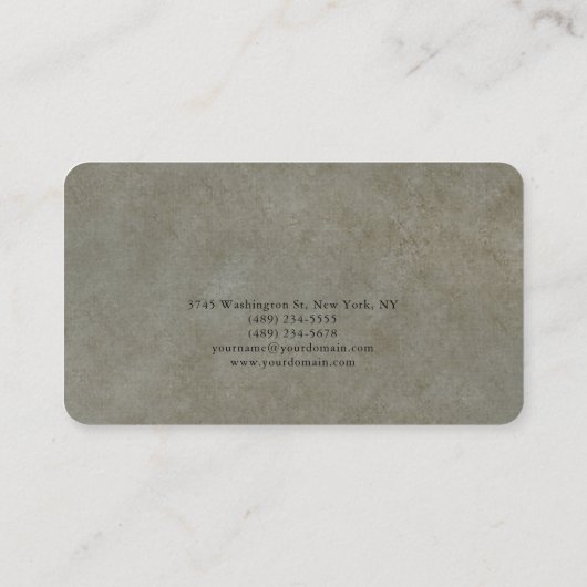 トレンディーストーングレープレーンクリエイティブ モダン 名刺 (裏面)