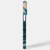 トレンディースパイラルホワイトブルー絞り染め Case-Mate iPhoneケース (裏面 / 右)