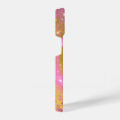 トレンディースパスタイリッシュークリーピンクと金ゴールドグリッター箔 iPhoneケース (右側面)