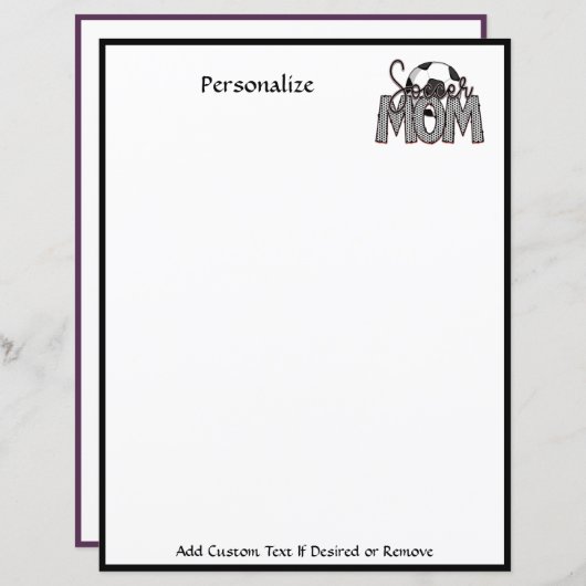 トレンディースポーツサッカーママパーソナライズされた (正面/裏面)