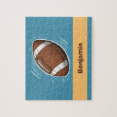 トレンディースポーツボーイアメリカンフットボールパーソナライズされた ジグソーパズル (縦)