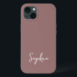 トレンディースモダンクリプトカスタム署名の名前赤面 iPhone 13ケース<br><div class="desc">新鮮でスタイリッシュ、このトレンディーシグネチャースクリプトデザインは、地球トーンであなたの名前をカスタムするをスタイリッシュ特徴としている。パーソナライズカスタムタブの下部にある編集ツールを使用して、あなたのの背景色でパーソナライズし、これを自分の完璧なアクセサリーユニークにする！</div>