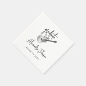 トレンディースモダンクリプトギター卒業パーティー スタンダードカクテルナプキン (角)