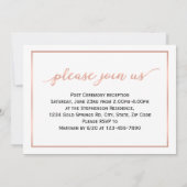 トレンディースモダンクリプトバラ金ゴールド写真卒業 招待状 (裏面)