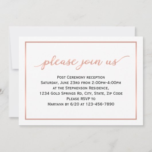 トレンディースモダンクリプトバラ金ゴールド写真卒業 招待状 (裏面)