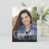 トレンディースモダンクリプト写真の卒業発表 サンキューカード (スタンド正面)