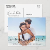 トレンディースモダンクリプト結婚の取得日付の保存 ポストカード (正面/裏面)