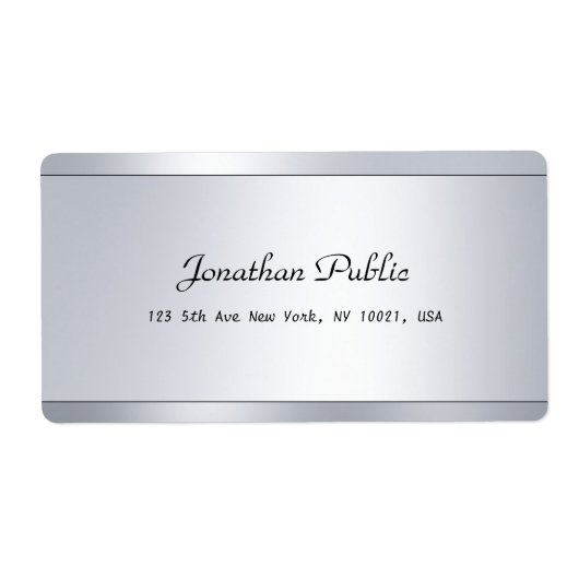 トレンディースモダンクリプト銀テンプレート出荷カッコいい ラベル (正面)