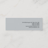 トレンディースリムグレーピンクメイクアップモダンプロフェッショナル スキニー名刺 (裏面)