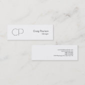 トレンディースリム白黒モノグラム名刺 スキニー名刺 (正面/裏面)