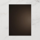 トレンディーセピア茶色プロフェッショナルモノグラム 名刺 (裏面)