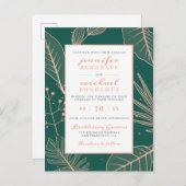 トレンディーセージグリーンモダンブランチスタイリッシュズ インビテーションポストカード (正面/裏面)