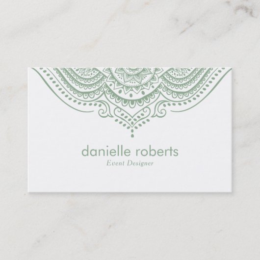 トレンディーセージ緑マンダラ 名刺 (正面)