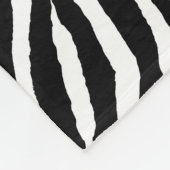 トレンディーゼブラプリントシックホットピンクボウ&ネーム フリースブランケット (角)