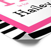 トレンディーゼブラプリント子供部屋ウォールアートネームプリント ポスター (角)