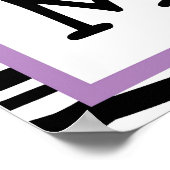 トレンディーゼブラプリント子供部屋ウォールアートネームプリント ポスター (角)