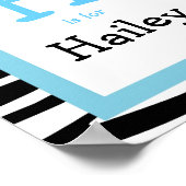 トレンディーゼブラプリント子供部屋ウォールアートネームプリント ポスター (角)