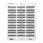 トレンディーゼブラプリント白黒パターン ラベル (フルシート)