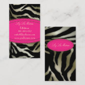 トレンディーゼブラ印刷、ダークブラウン 名刺 (正面/裏面)