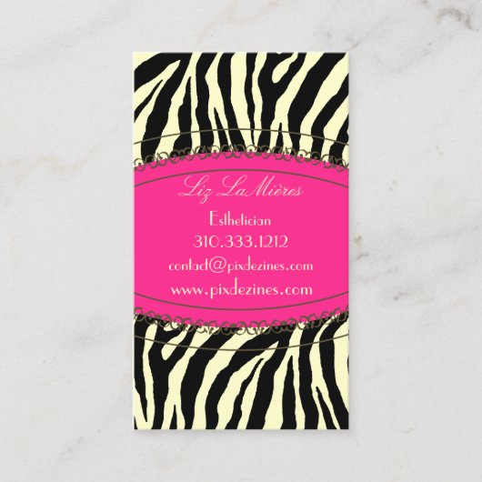 トレンディーゼブラ印刷 名刺 (正面)