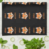 トレンディーゼロキツネ与え句絵文字Cartoon キッチンタオル (折り畳み)