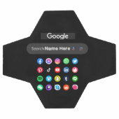 トレンディーソーシャルメディアのアイコンGoogle検索バーカスタム サッカーボール (フラット)