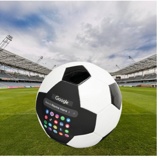 トレンディーソーシャルメディアのアイコンGoogle検索バーカスタム サッカーボール