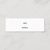 トレンディーソーシャルメディアの名刺 スキニー名刺 (裏面)