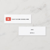 トレンディーソーシャルメディアの名刺 スキニー名刺 (正面/裏面)