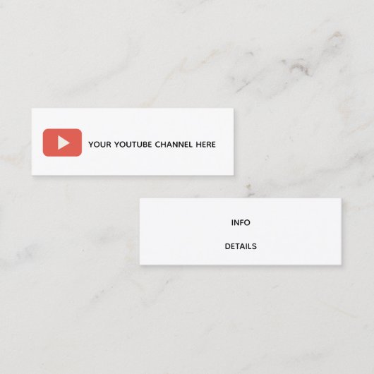 トレンディーソーシャルメディアの名刺 スキニー名刺 (正面/裏面)