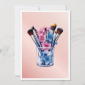 トレンディーソーシャルメディアスタイルQRコード 招待状 (裏面)