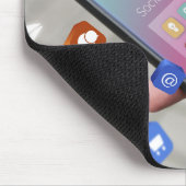 トレンディーソーシャルメディアデザイン マウスパッド (コーナー)