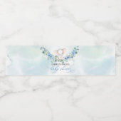 トレンディーゾウ青フローラユーカリ赤ちゃんシャワー ペットボトルラベル (シングルラベル)