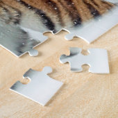 トレンディータイガースノーマウンテンズアニマルフォト ジグソーパズル (側面)