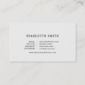 トレンディータイプライターダークグレーソーシャルメディア 名刺 (裏面)