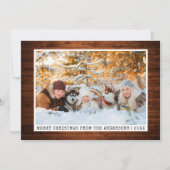 トレンディータイプライターフォントウッドミニマリスト写真 シーズンカード (正面)