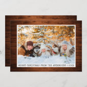 トレンディータイプライターフォントウッドミニマリスト写真 シーズンカード (正面/裏面)