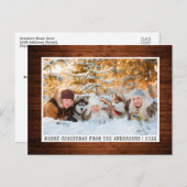 トレンディータイプライターフォントウッドミニマリスト写真 ポストカード (正面/裏面)